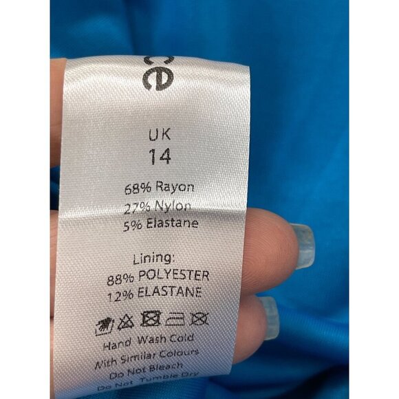 Lavish Alice $180 One Shoulder Blue Bodycon Cut Out Dress Size 10 NWT - Picture 9 of 9